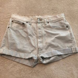 high waisted jean shorts
